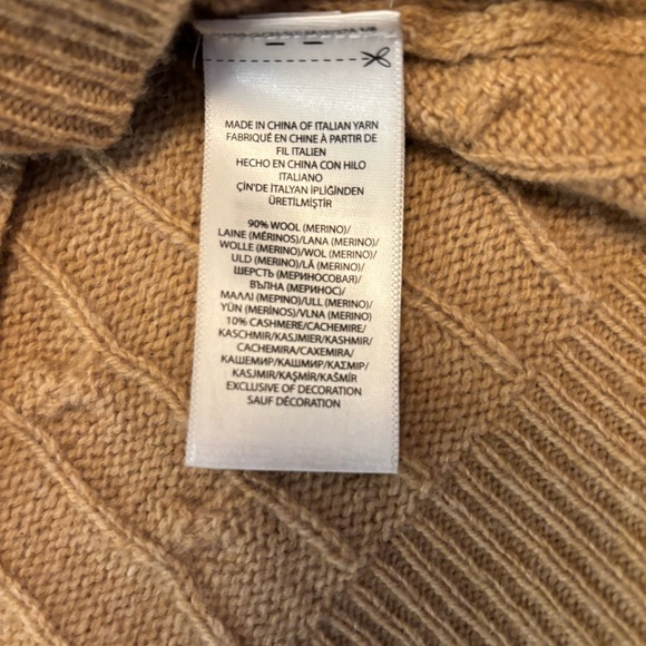 Polo by Ralph Lauren V-Neck Wool Cashmere Blend Sweater in Camel Size S - Picture 4 of 12